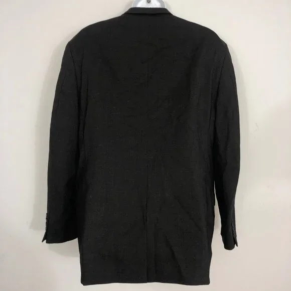 Tommy Hilfiger Blazer Mens 44R Black Wool Blend 3 Button Single Breast/Vent - Picture 4 of 11